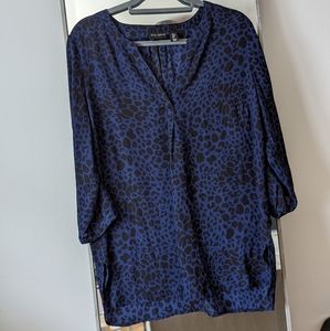 Willi Smith Blue Cheetah Tunic